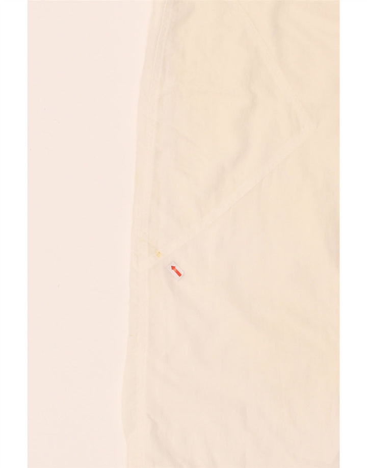 CROWN Mens Tracksuit Trousers Large  Off White Polyester Vintage Crown and Second-Hand Crown from Messina Hembry 