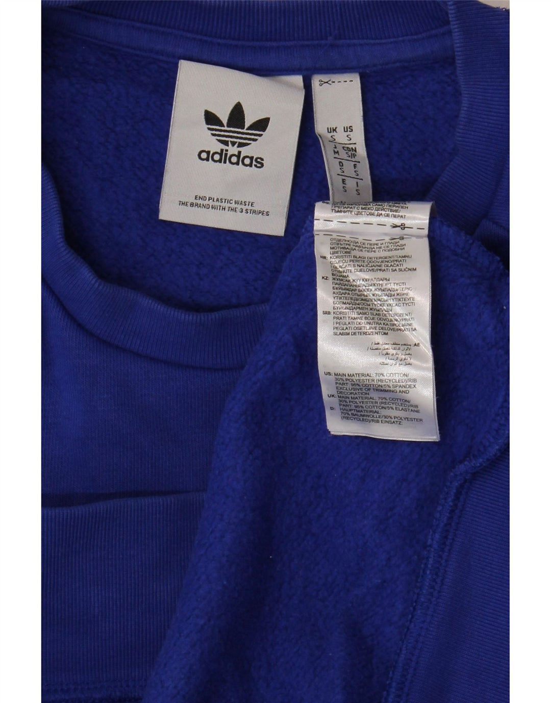 Felpa Adidas Uomo Maglione Piccolo Blu Cotone