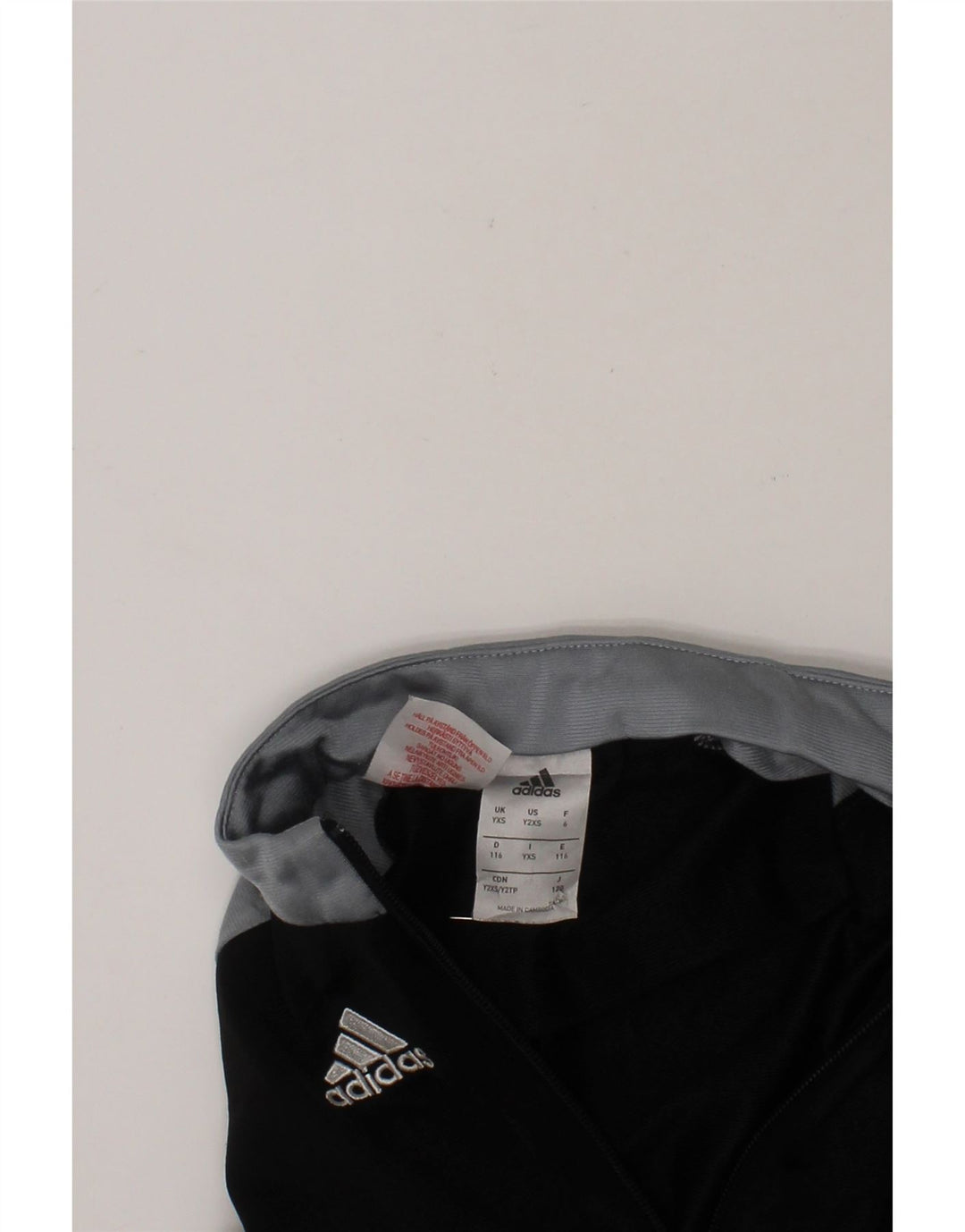 ADIDAS Boys Tracksuit Top Jacket 5-6 Years XS  Black Colourblock Polyester Vintage Adidas and Second-Hand Adidas from Messina Hembry 