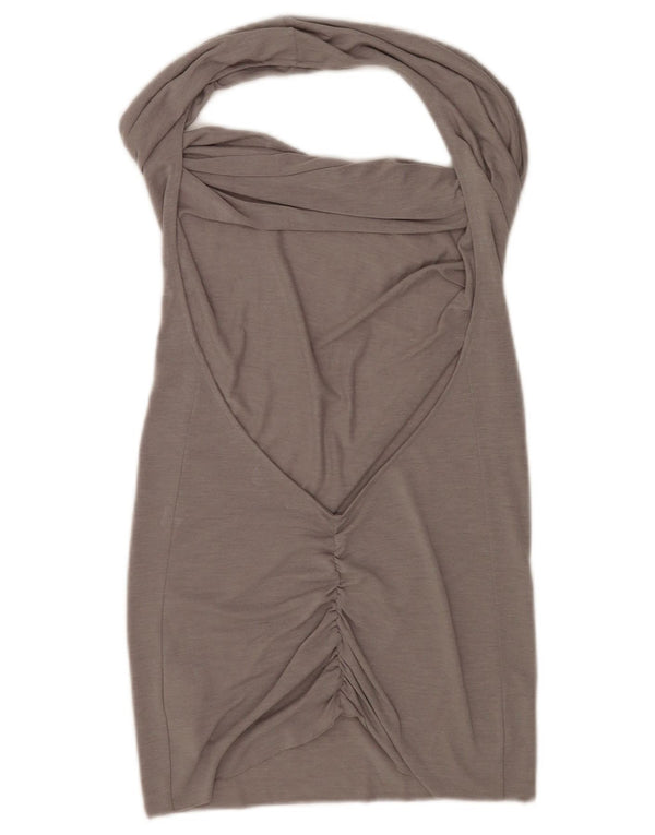 Abito Halter da donna Benetton UK 8 Small Viscosa grigia