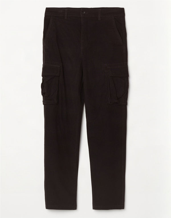 Vintage Mens Comfort Fit Cargo Corduroy Trousers IT 48 Medium W33 L28 Black
