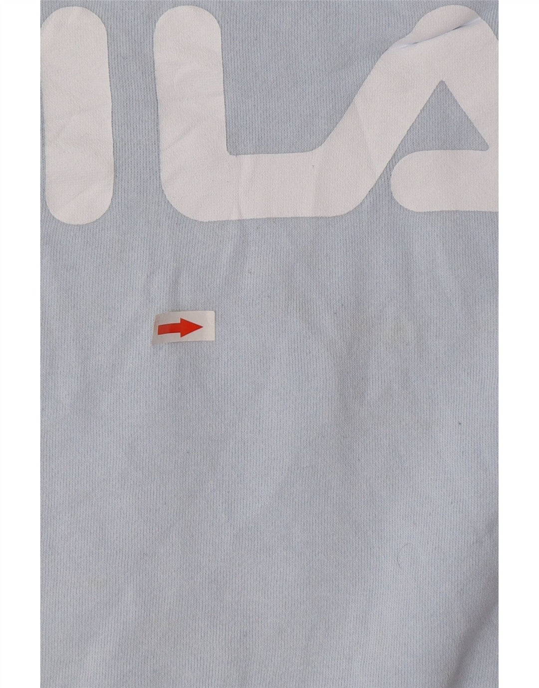 Felpa da donna con grafica corta oversize Fila, maglione UK 16 grande blu