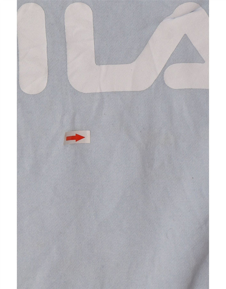 Felpa da donna con grafica corta oversize Fila, maglione UK 16 grande blu