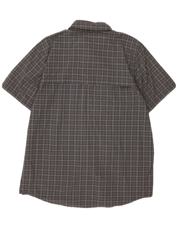 THE NORTH FACE Camicia a maniche corte da uomo XL Nylon a quadri grigio
