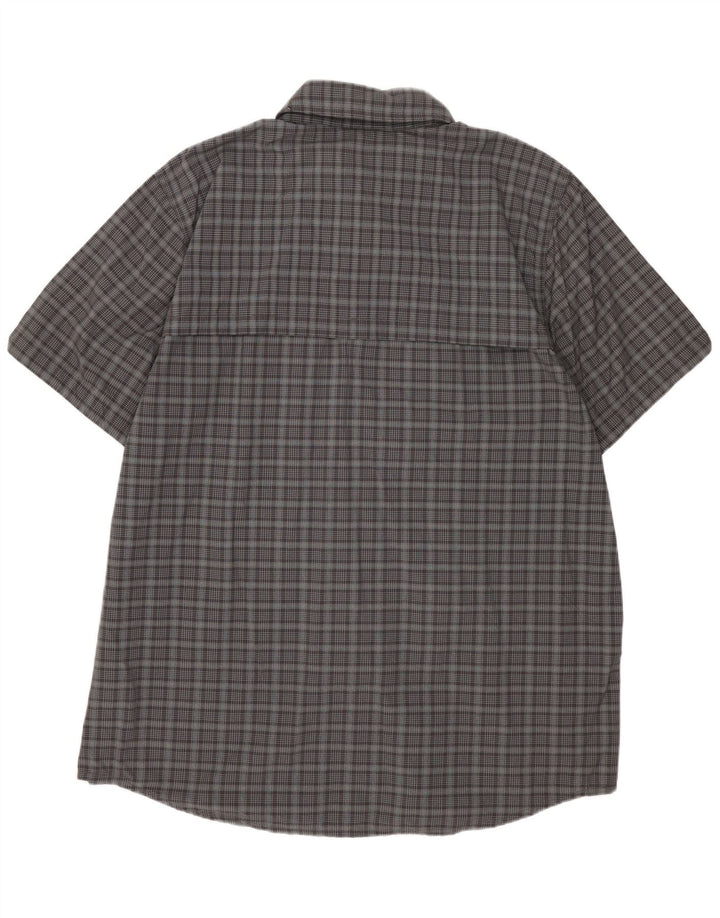 THE NORTH FACE Camicia a maniche corte da uomo XL Nylon a quadri grigio