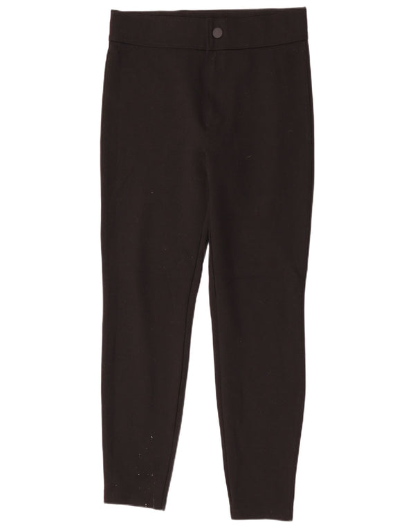 Pantaloni casual skinny a vita alta da donna Zara grandi W30 L28 viscosa nera