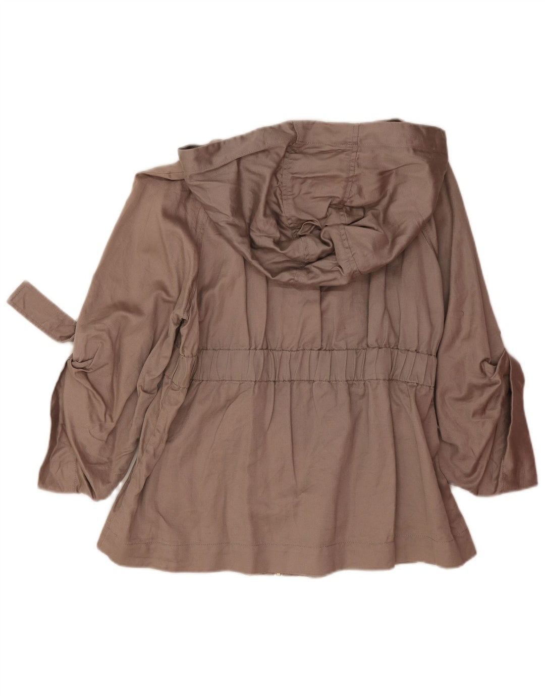 Giacca pratica con cappuccio da donna French Connection UK 14 grande cotone beige