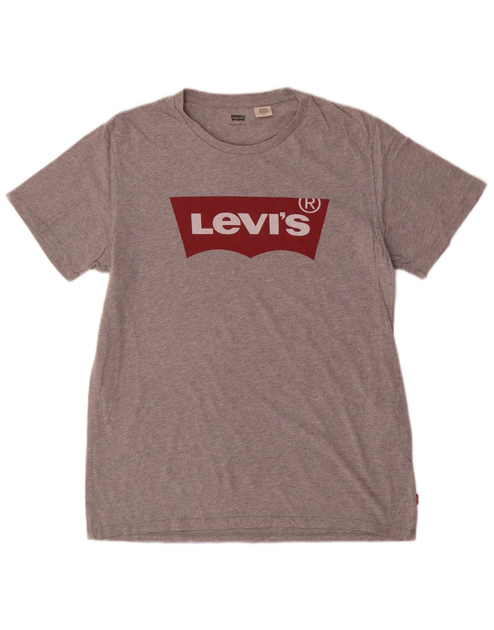 T-shirt grafica da uomo Levi's Top piccola in cotone grigio