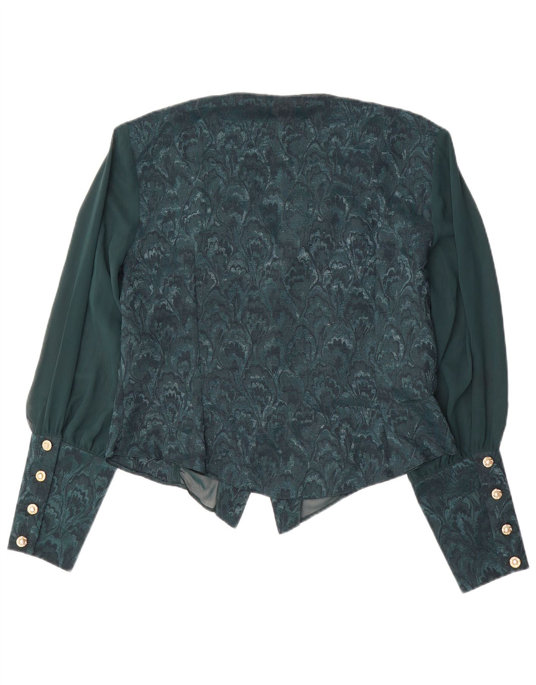 Camicetta da donna VINTAGE UK 18 XL Poliestere floreale verde