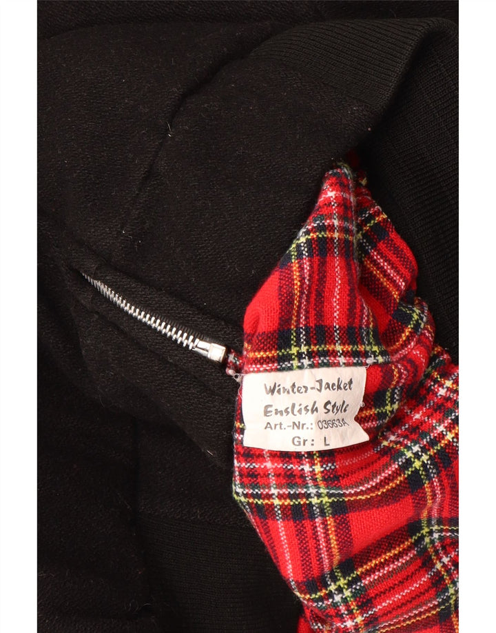 Giubbotto bomber vintage da uomo UK 40 grande lana nera