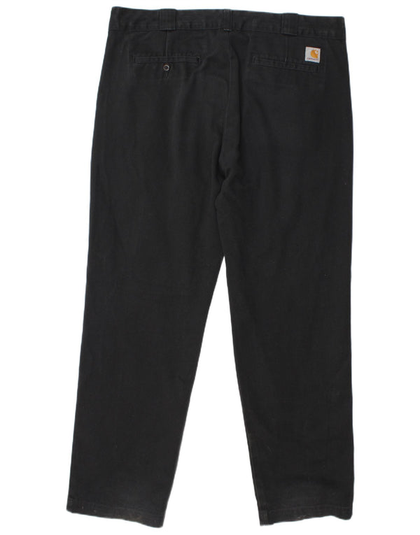 Pantaloni chino dritti da uomo Carhartt W36 L32 cotone nero