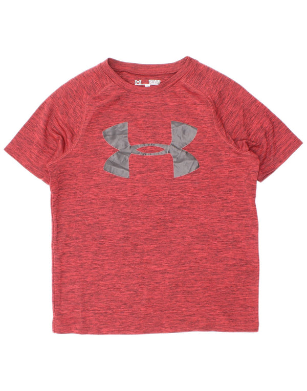 Maglietta grafica Under Armour per ragazzi Heat Gear 7-8 anni piccola Borgogna