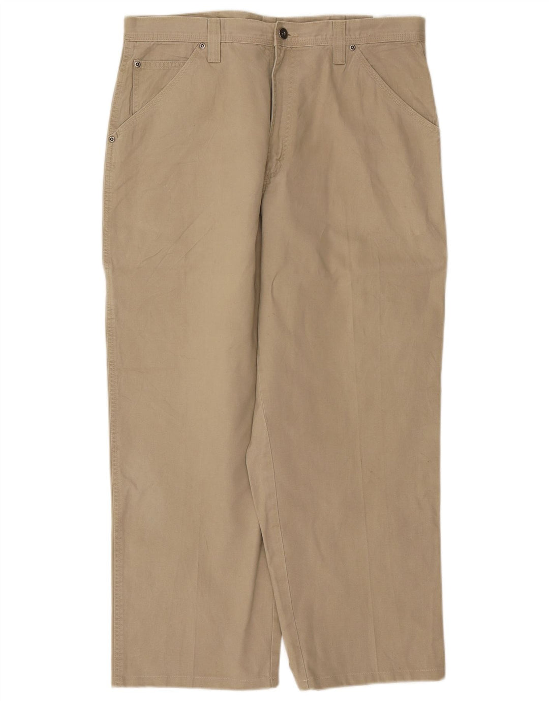 Pantaloni cargo dritti da uomo Wrangler W36 L27 cotone beige