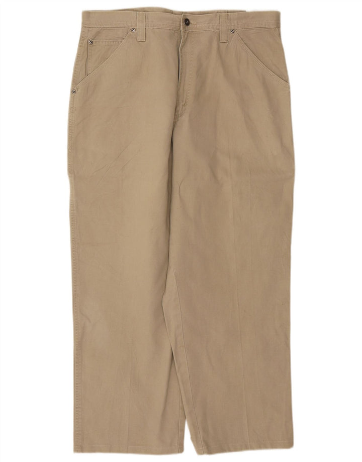 Pantaloni cargo dritti da uomo Wrangler W36 L27 cotone beige