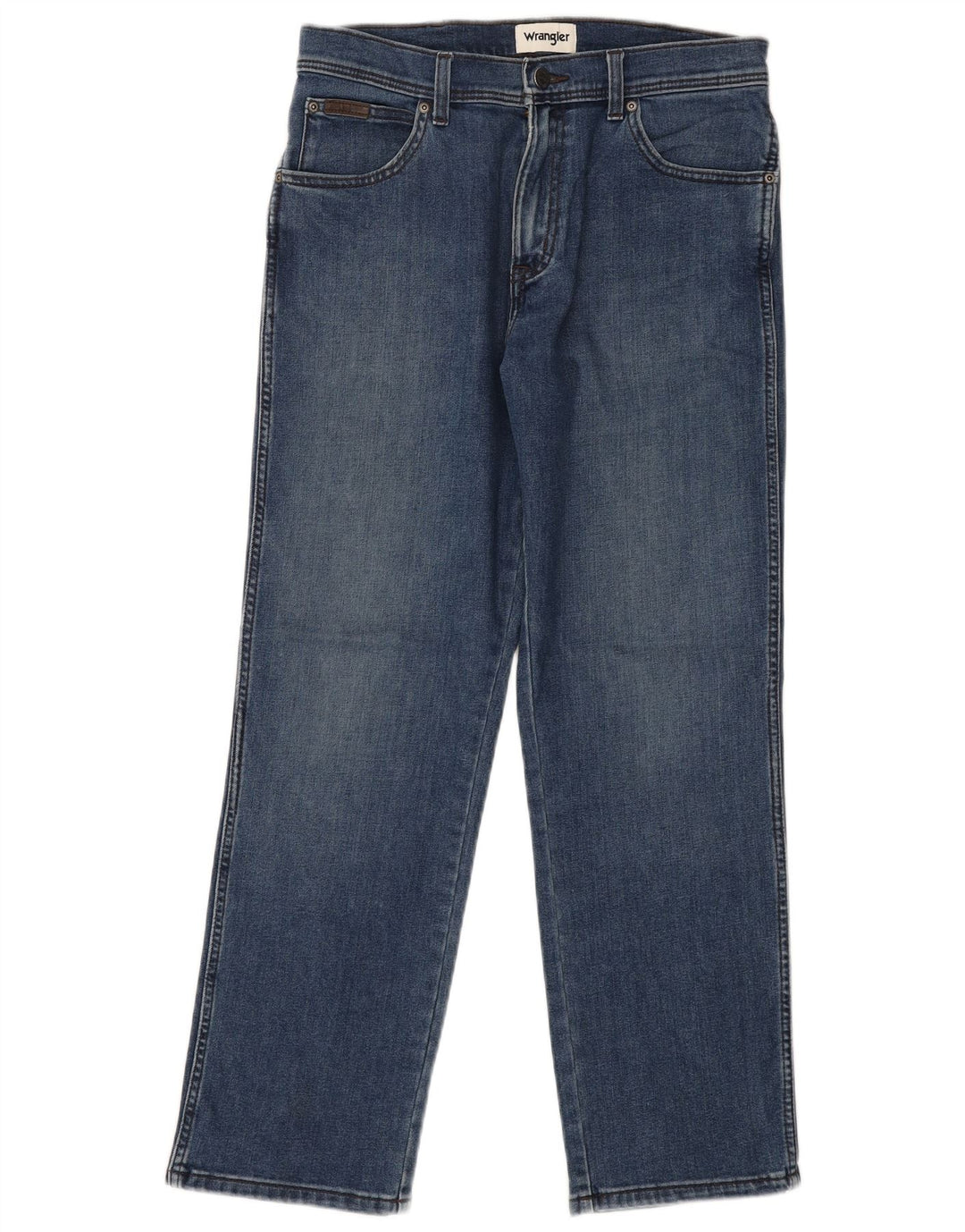 WRANGLER Womens Straight Jeans W32 L30 Blue Cotton