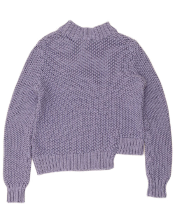 Maglione maglione a collo alto da donna Marks & Spencer UK 10 piccolo viola