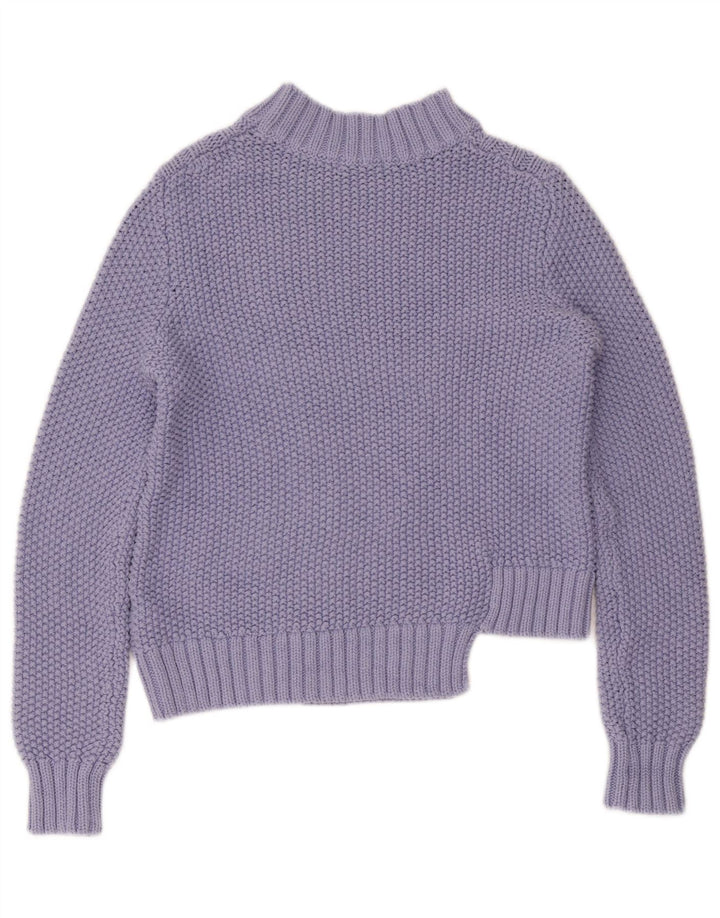 Maglione maglione a collo alto da donna Marks & Spencer UK 10 piccolo viola