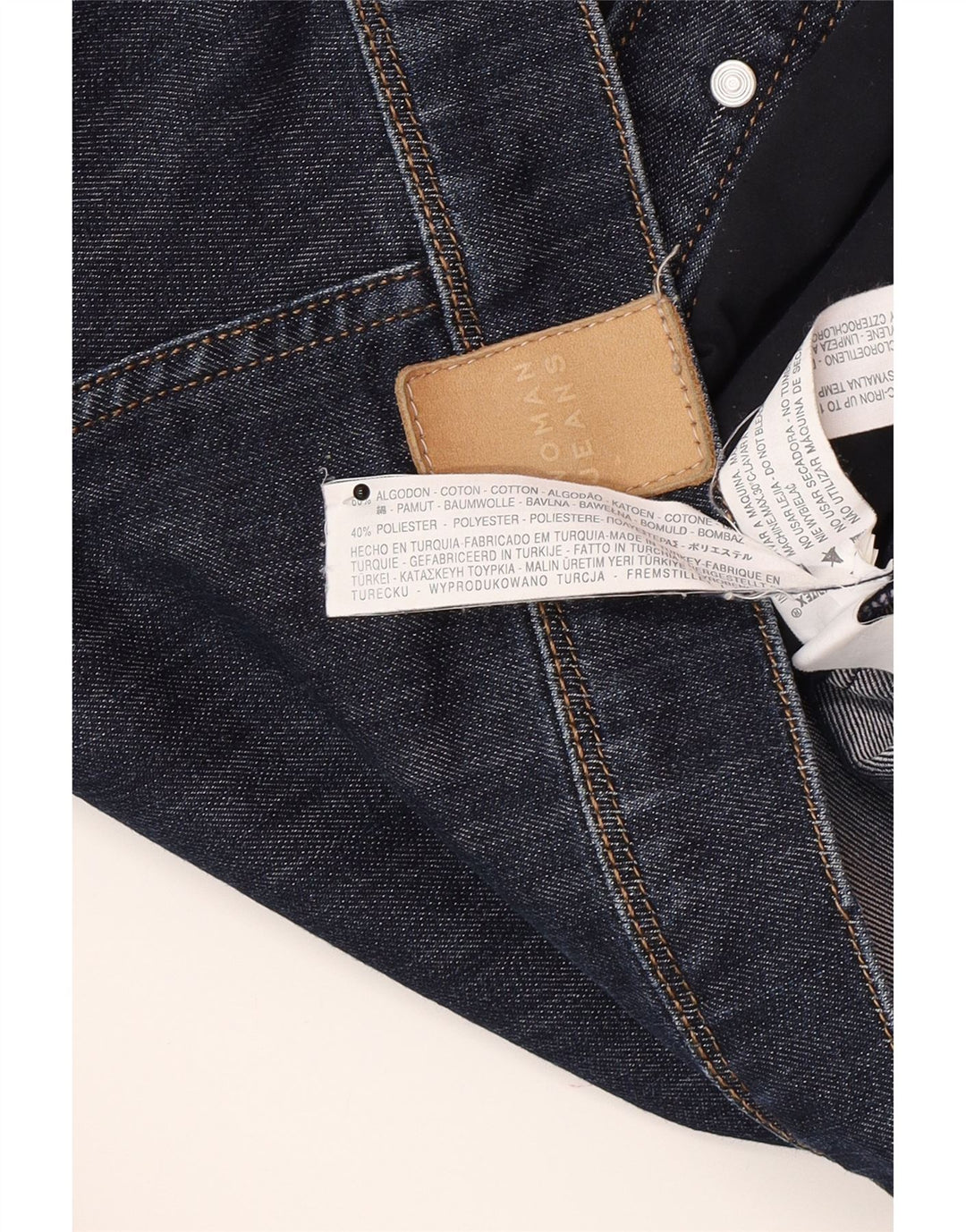 Giacca in denim corto da donna Zara UK 12 cotone blu navy medio