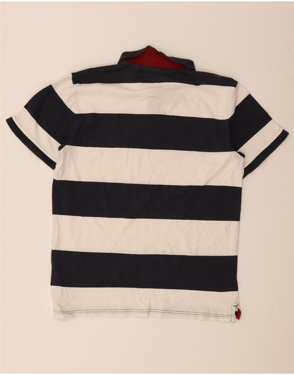Polo da rugby da uomo Gant in cotone a righe medie blu navy