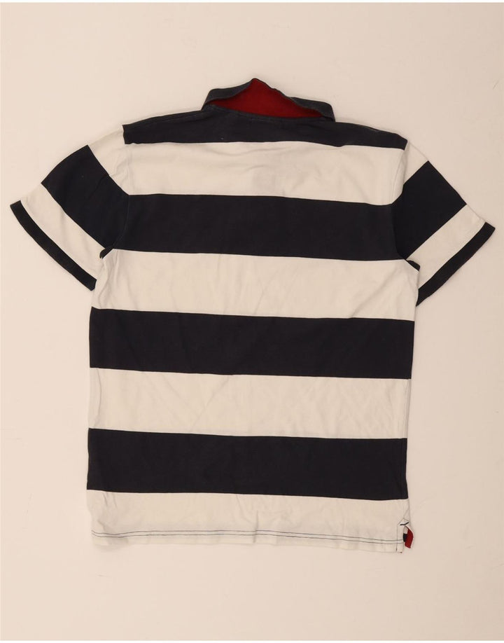 Polo da rugby da uomo Gant in cotone a righe medie blu navy