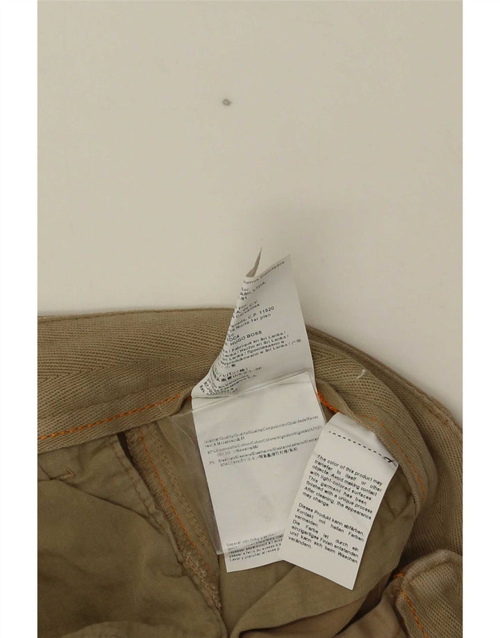 Pantaloncini chino da uomo Hugo Boss W32 cotone marrone medio