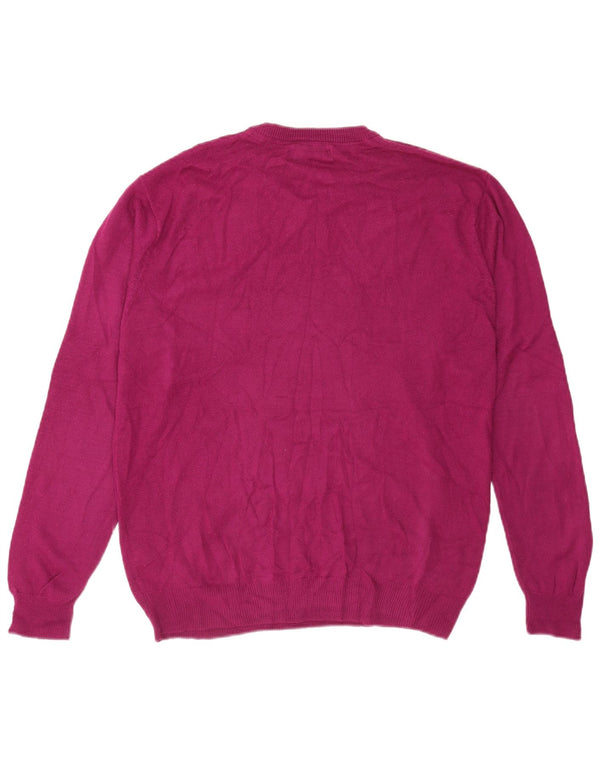 Maglione da uomo con scollo a V Pierre Cardin grande acrilico bordeaux