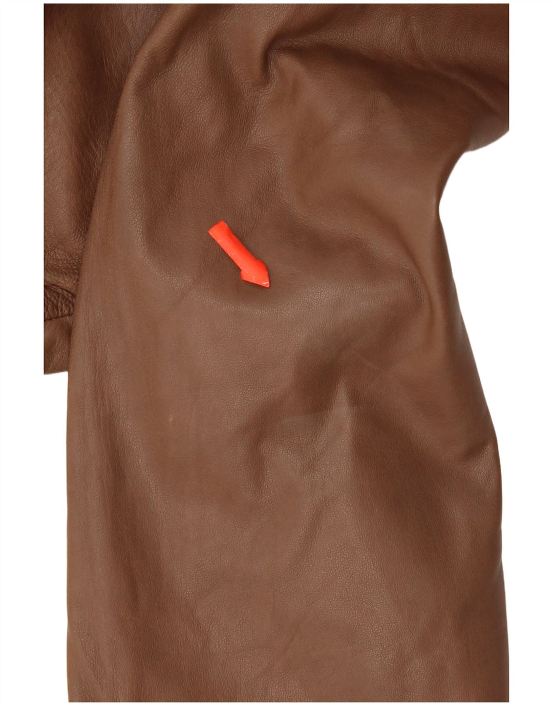 Giacca in pelle corta da donna Reiss UK 10 piccola in pelle marrone