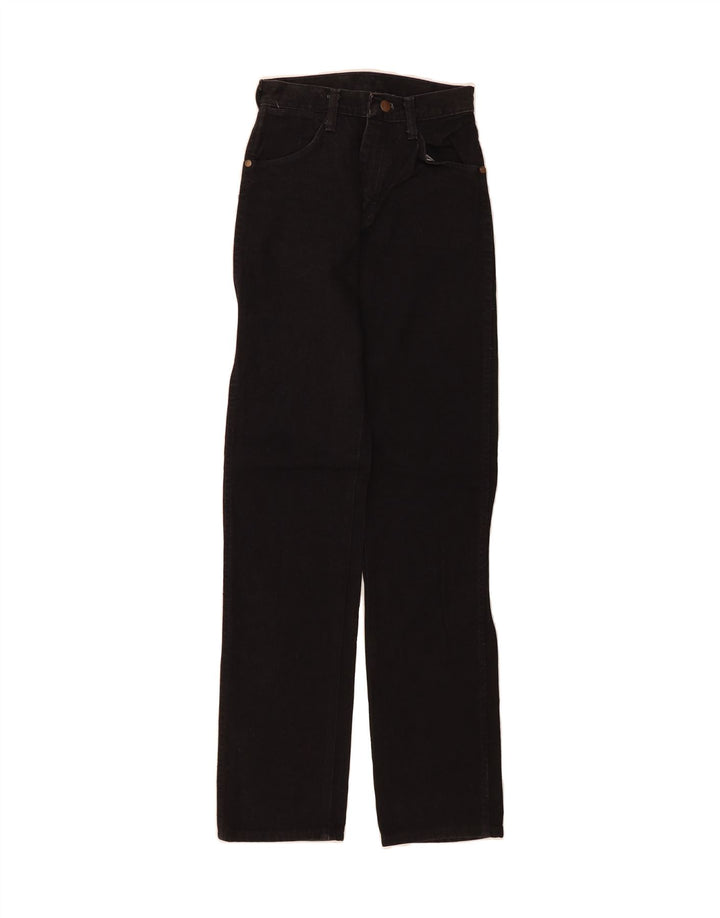 WRANGLER Womens Straight Jeans W24 L34 Black Cotton Vintage Wrangler and Second-Hand Wrangler from Messina Hembry 