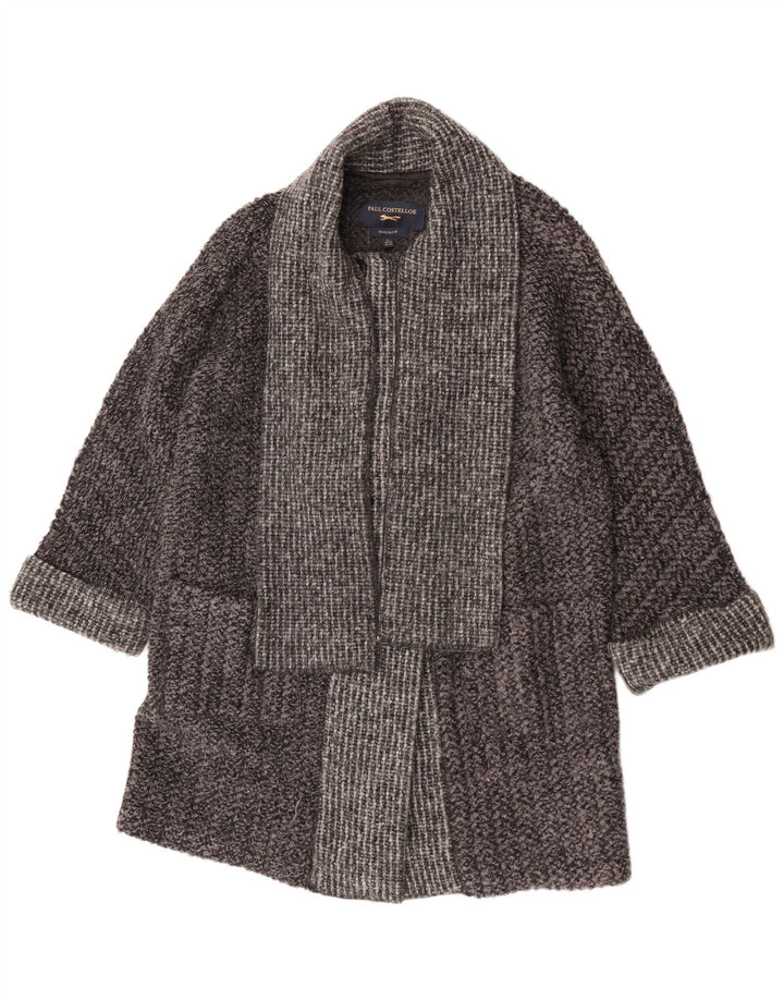 Soprabito oversize da donna Paul Costelloe UK 16 Large grigio in lana color block