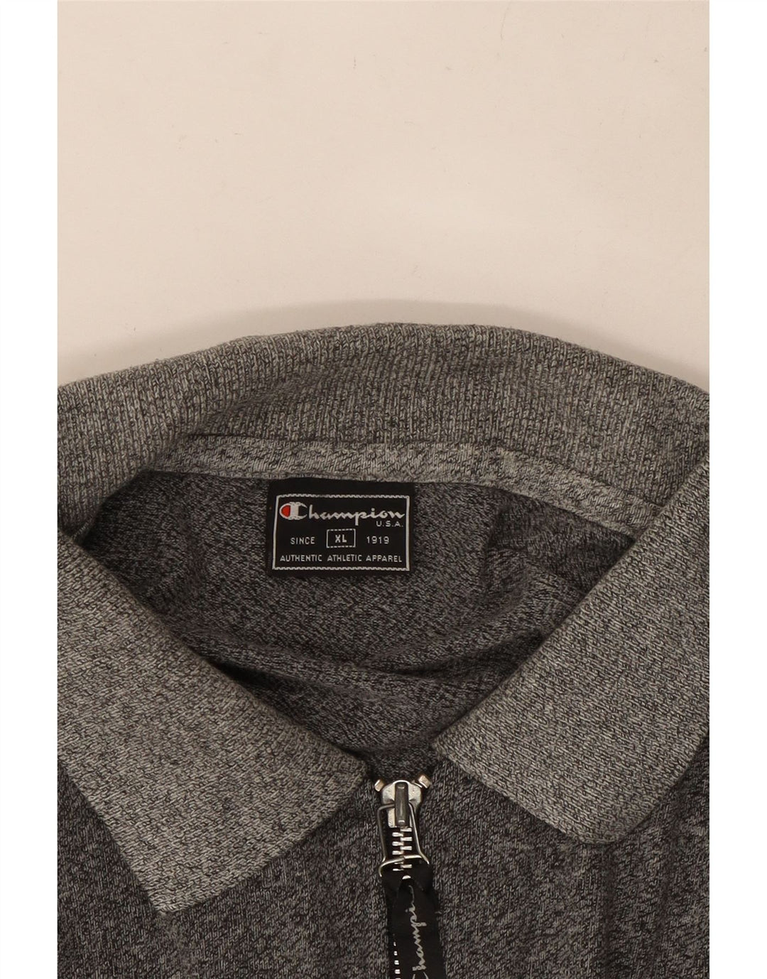 Polo da uomo a maniche lunghe CHAMPION XL grigia chiazzata