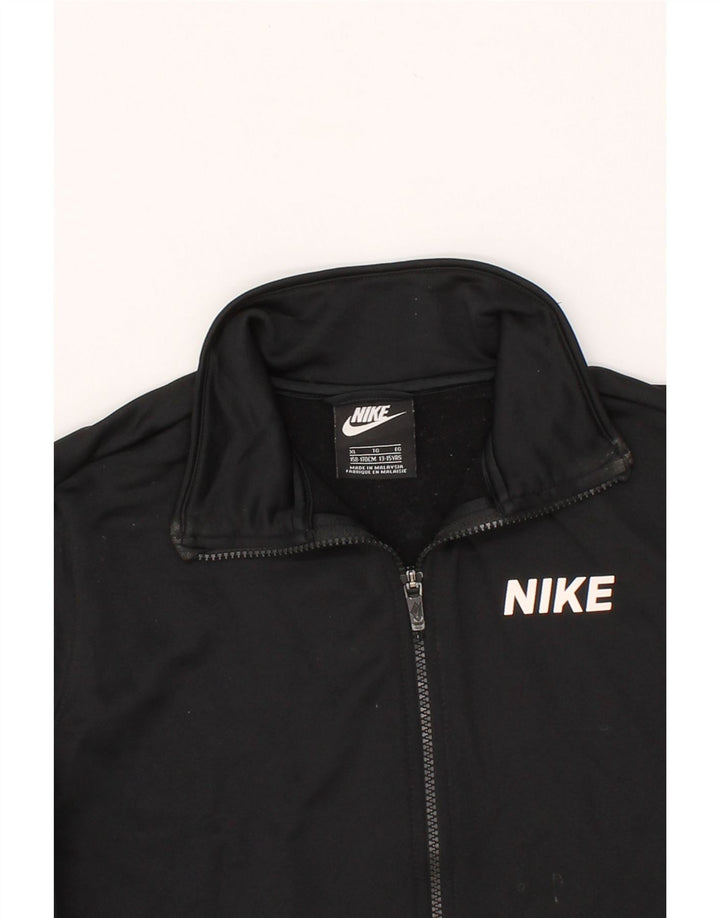 NIKE Boys Tracksuit Top Jacket 13-14 Years XL Black Polyester Vintage Nike and Second-Hand Nike from Messina Hembry 