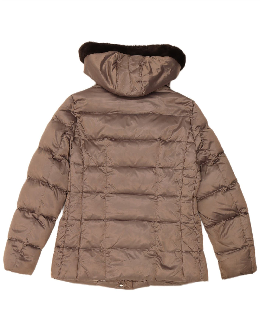 Giacca imbottita con cappuccio Geox da donna Respira UK 12 Poliestere grigio medio