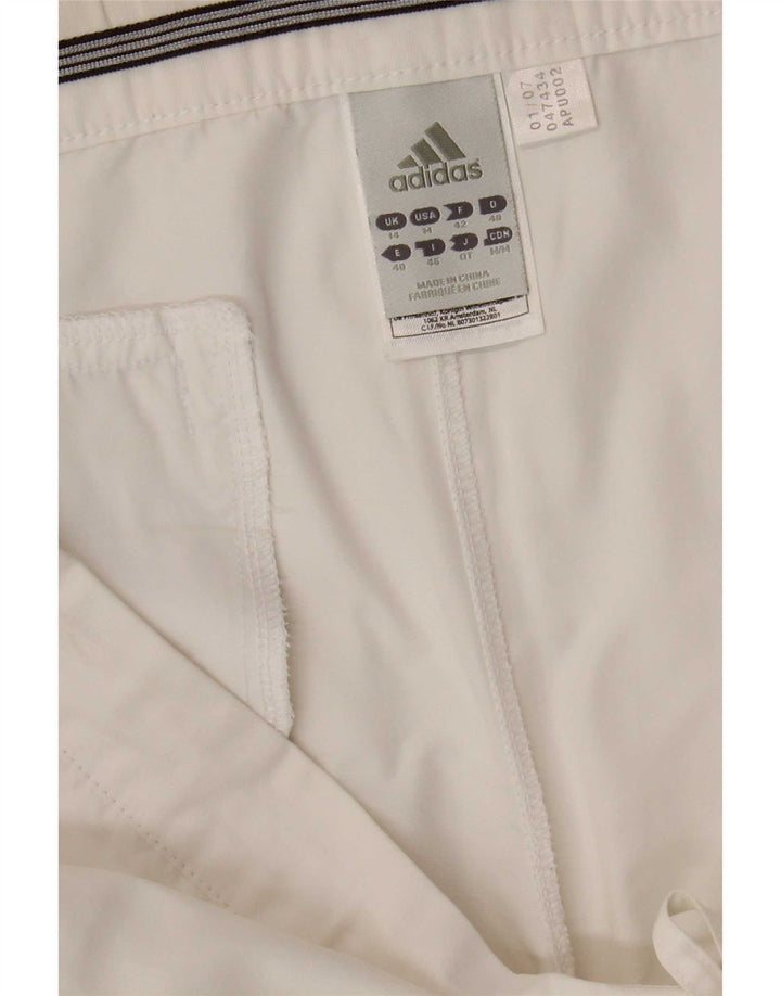 Pantaloncini Bermuda da donna Adidas UK 14 Large W36 cotone bianco