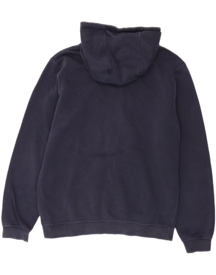 Felpa con cappuccio grafica Nike da uomo in cotone medio blu navy
