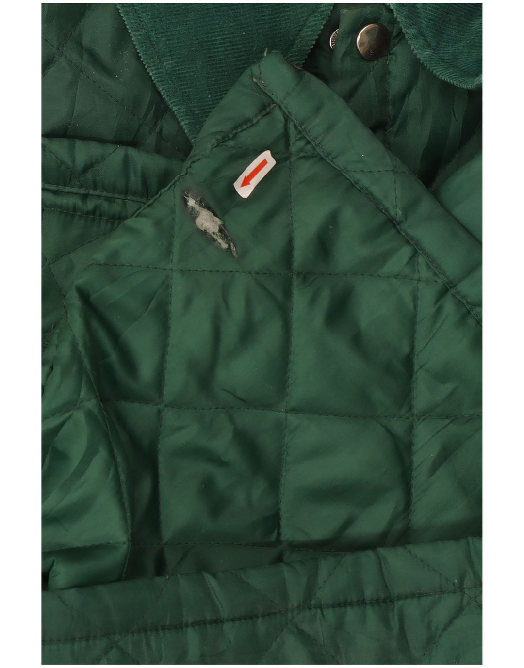 Giacca trapuntata vintage da uomo UK 40 grande nylon verde