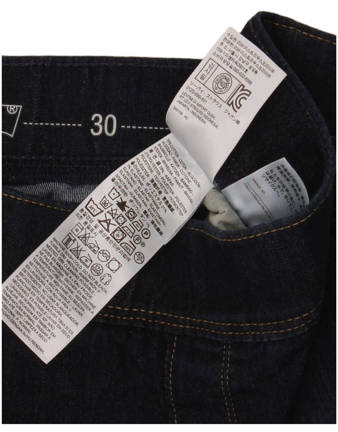 Jeans Jegging da donna Levi's W30 L30 cotone blu navy