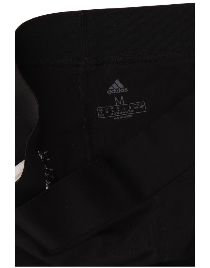 ADIDAS Womens Capri Leggings UK 12/14 Medium  Black