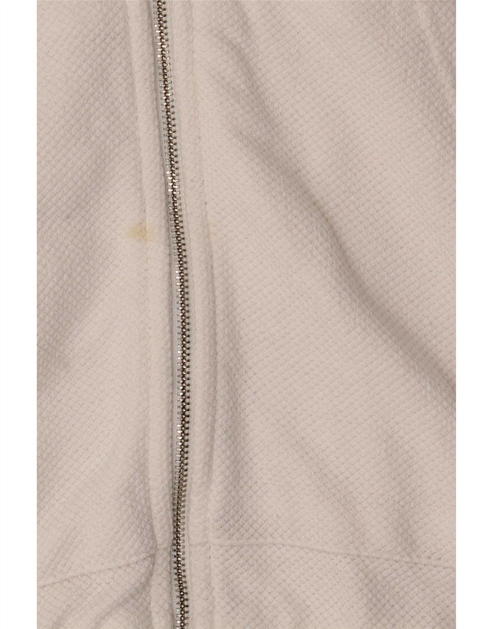 Maglione con cappuccio e zip Zara da uomo piccolo in cotone bianco