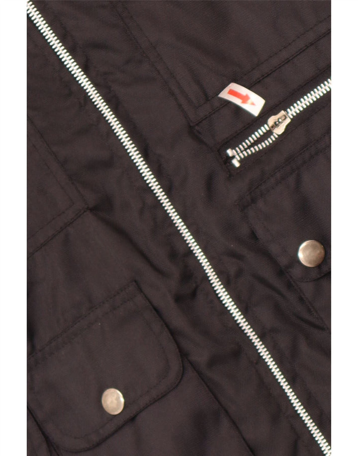 Gilet utility da uomo vintage UK 38 nylon nero medio