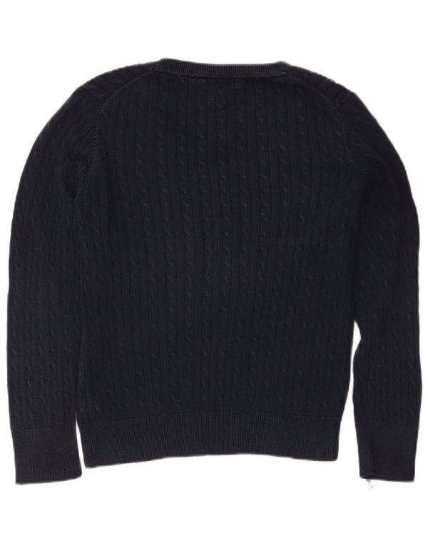 Maglione maglione con scollo a V da donna Tommy Hilfiger UK 18 XL Blu navy
