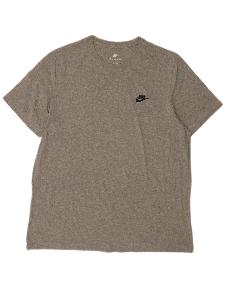 T-shirt da uomo Nike Top XL in cotone chiazzato grigio