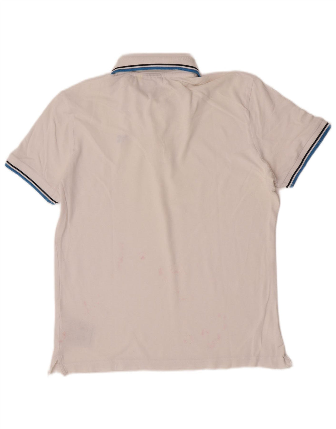 Polo Diadora Uomo Cotone Rigato Medio Bianco