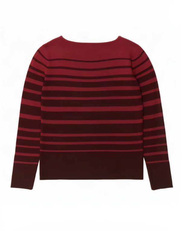 Maglione maglione con scollo a barca da donna Marks & Spencer UK 14 grande bordeaux