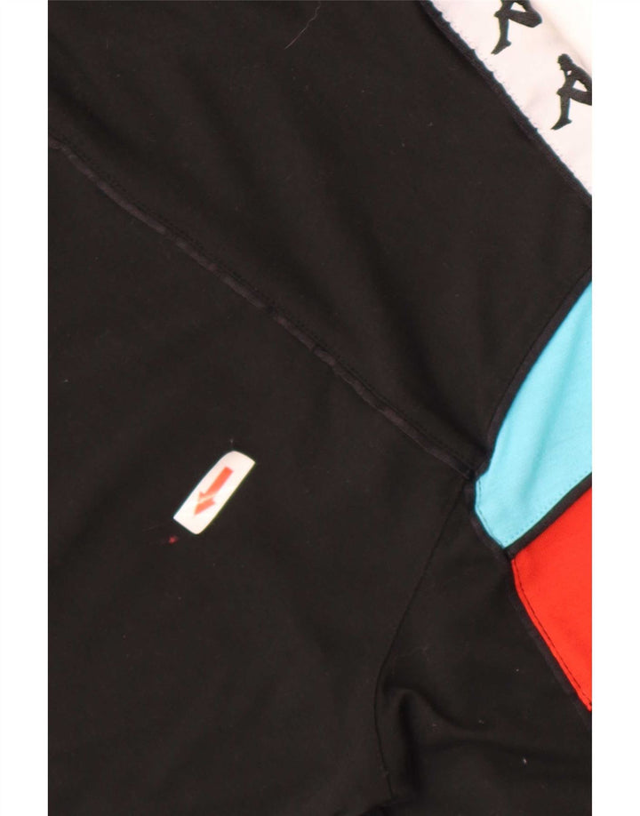 T-shirt grafica da uomo Kappa Top in cotone color block medio nero