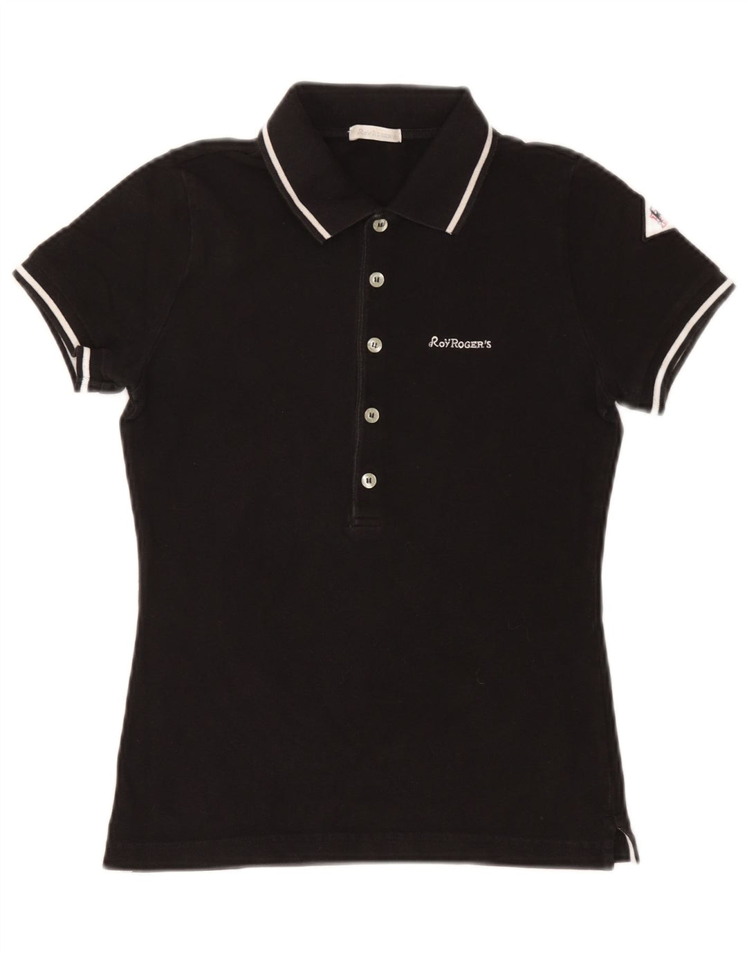 Polo da donna Roy Rogers UK 12 cotone nero medio