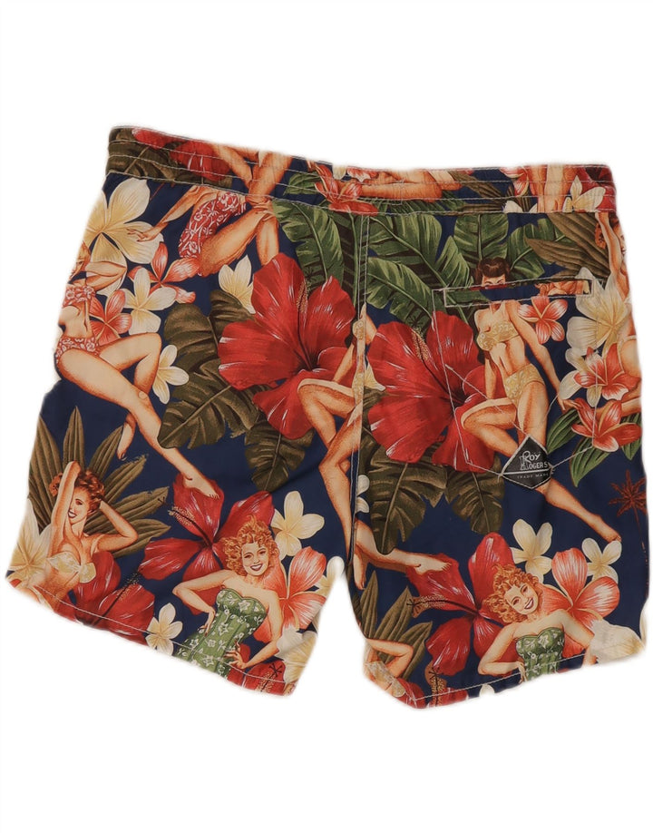 ROY ROGERS Pantaloncini da bagno da uomo Grandi in poliestere floreale multicolore