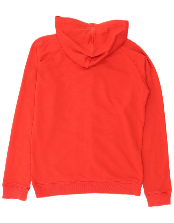 Felpa con cappuccio e zip da uomo Asics in cotone rosso medio