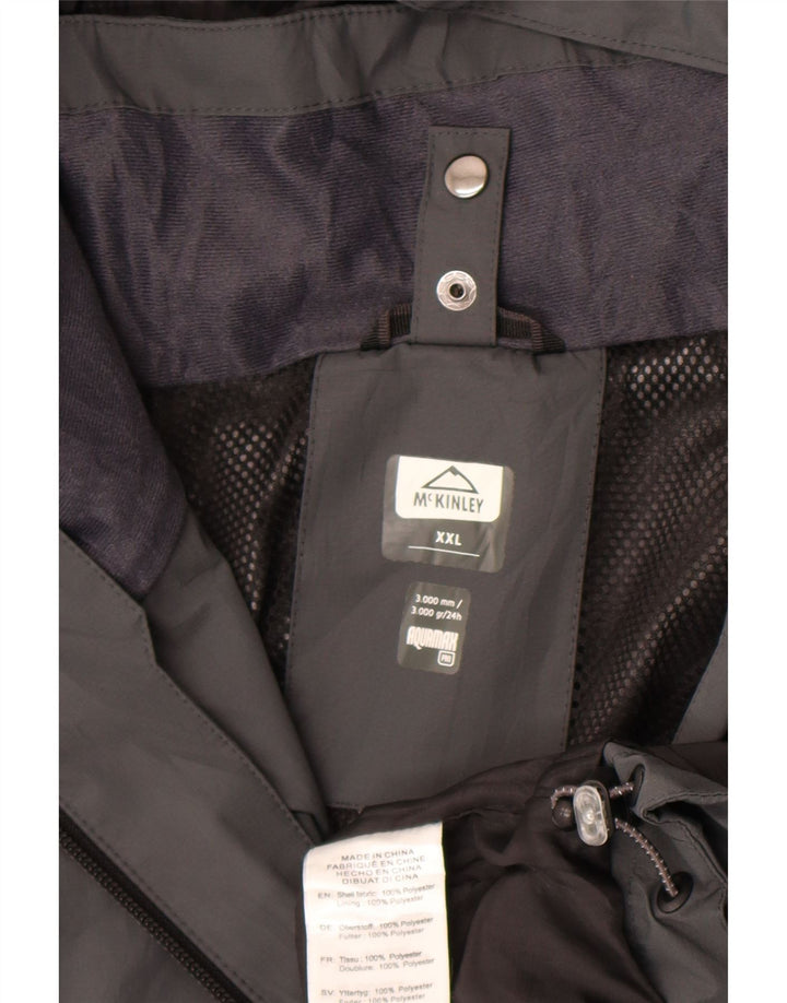 Giacca antipioggia con cappuccio da uomo McKinley UK 44 2XL Poliestere grigio