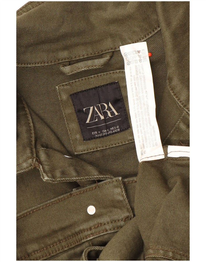 Giacca di jeans da uomo Zara UK 38 Cotone verde medio