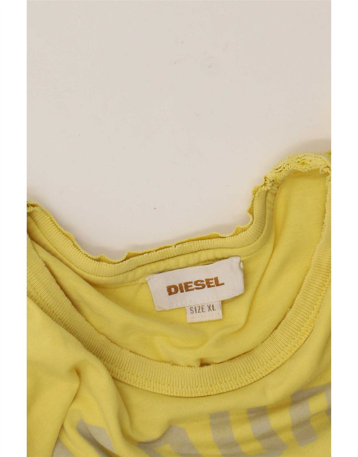T-shirt grafica da uomo Diesel Top XL gialla